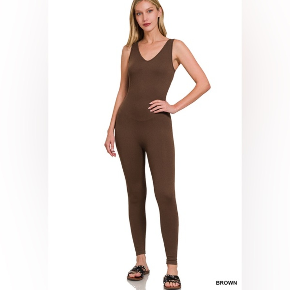 Ribbed Bodysuit . This listing is for BROWN